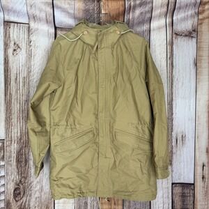 Abercrombie & Fitch Hooded Cotton Jacket Tan Lightweight Fall Lightweight Small